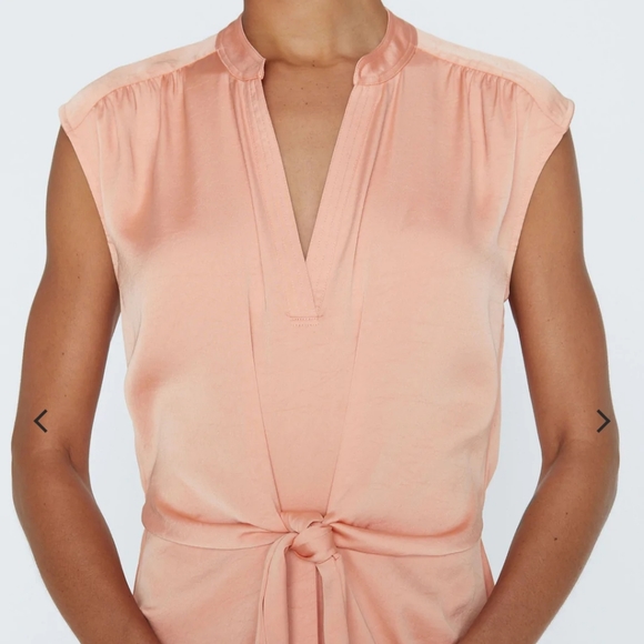 Brochu Walker The Austin Tie Dress Samoa Peach Color Size M - Picture 11 of 12
